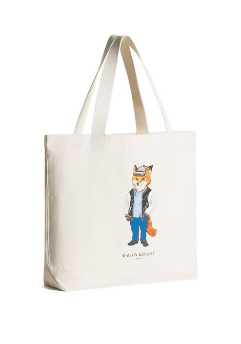 borsa tote dressed fox unisex navy MAISON KITSUNÉ | PM05107WW9042P700